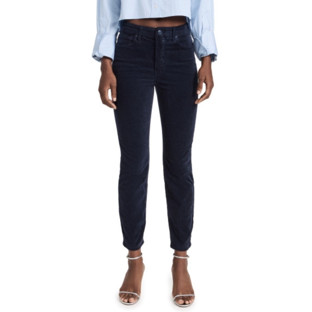 Good American NWT Good Classic Corduroy Pants in Ink Blue